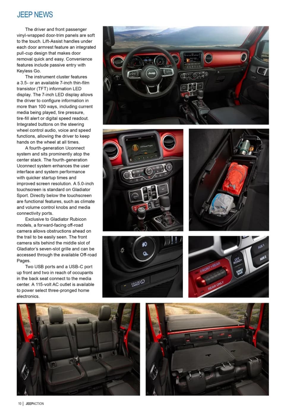 Jeep Action：2019年1—2月合刊：Jeep Gladiator座舱与内饰介绍